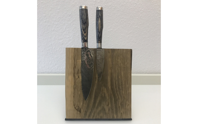 Messerblock magnetisch | Mooresche Organic + Stahl Mooresche Messerblock Frontalansicht