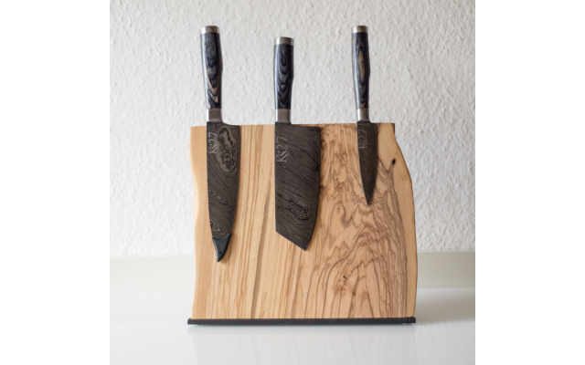 Messerblock magnetisch | Olive Organic + Stahl mb_olive_stahlfuss_mittel-4358